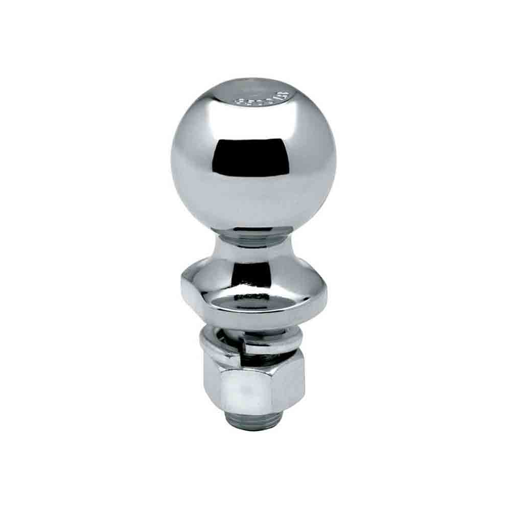 Trailer Hitch Ball, 2 in. Diameter, 3,500 lbs. Capacity, 3/4 in. Shank Dia, 1-9/16 in. Shank Length, Chrome