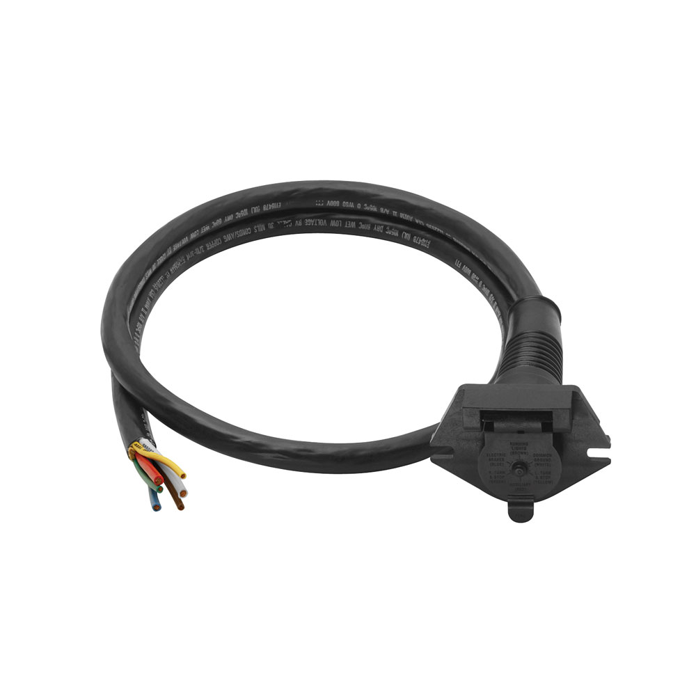 Wiring Connector, 6-Way Vehicle End, 48 Inch Length Wire