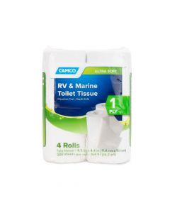 RV & Marine Approved 1-Ply Toilet Tissue, 4 Rolls (280 Sheets Per Roll)