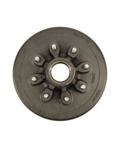 Trailer Hub And Drum, 8 On 6-1/2" Bolt Circle, 3,500 lb. Capacity For 1-3/4" To 1-1/4" Tapered Spindle - 1/2 Inch Lugs