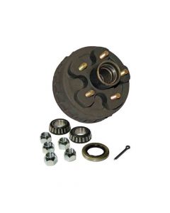 Trailer Hub and Drum Assembly W/EZ Lube Dust Cap & Plug - 5 on 4-1/2" Bolt Circle, 1,250lb Capacity for 1-1/16" Straight Spindles (HD-700C-22-EZ)