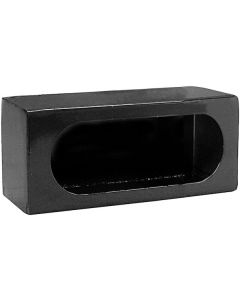 Single Oval Light Box, Black Powder Coated Steel