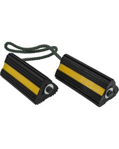 Rubber Wheel Chock Set - 1 Pair (2 Chocks)