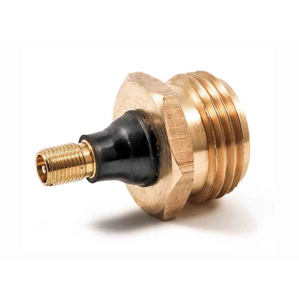 Blow Out Plug with Schrader Valve - Brass