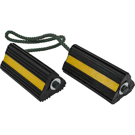 Rubber Wheel Chock Set - 1 Pair (2 Chocks)